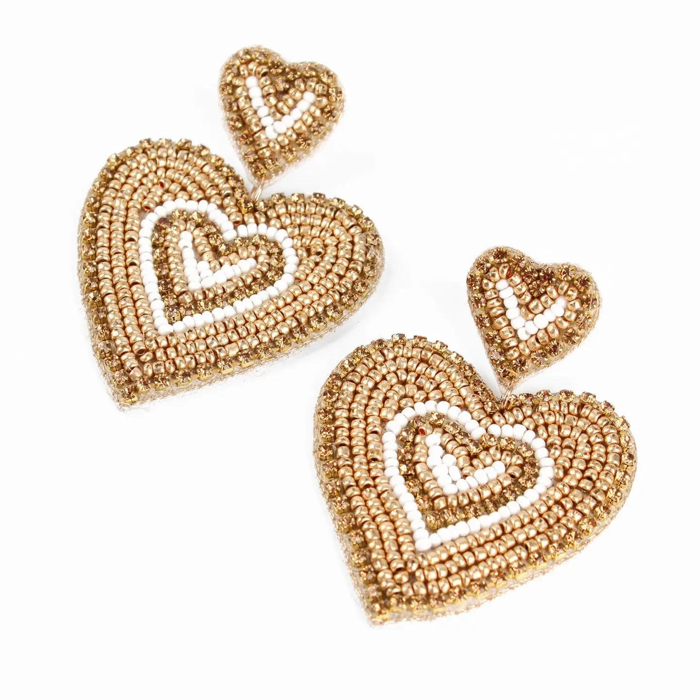 My Doris | Gold Ripple Heart Earrings - Blossom Boutique Online  