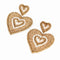 My Doris | Gold Ripple Heart Earrings