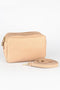 Sarta | Genuine Italian Leather Crossbody Camera Bag | Nude