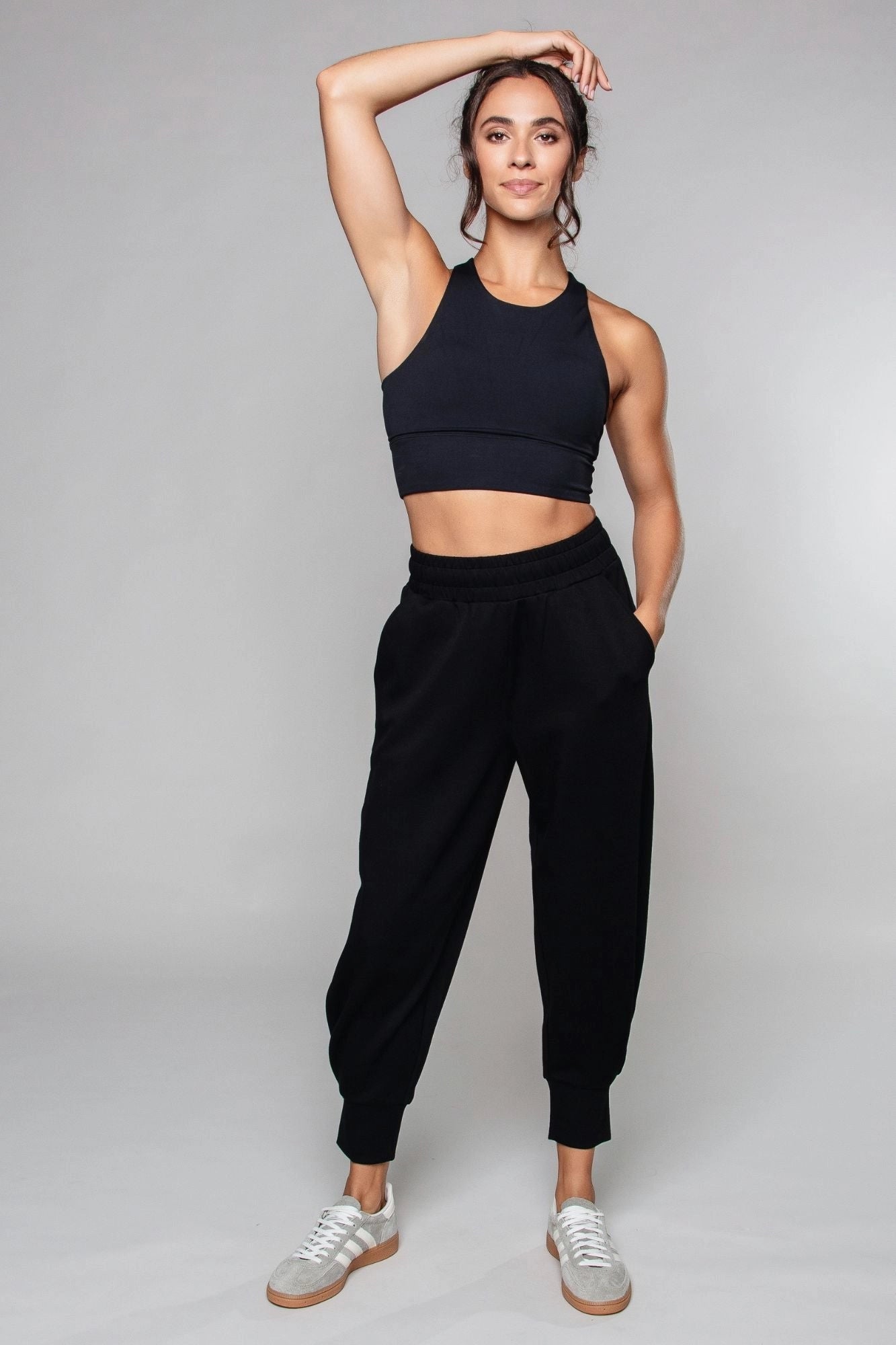 Born Nouli | Supersoft Cuffed Sweatpant | Black - Blossom Boutique Online  