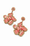 My Doris | Peach Flower Earrings