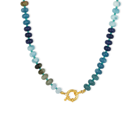 Ashiana London | Kauai Chunky Beaded Necklace Blue