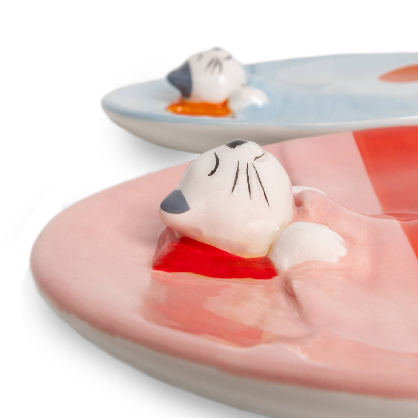 Oli Olsen | Helio Ferretti Trinket Tray Napping Cat Pink