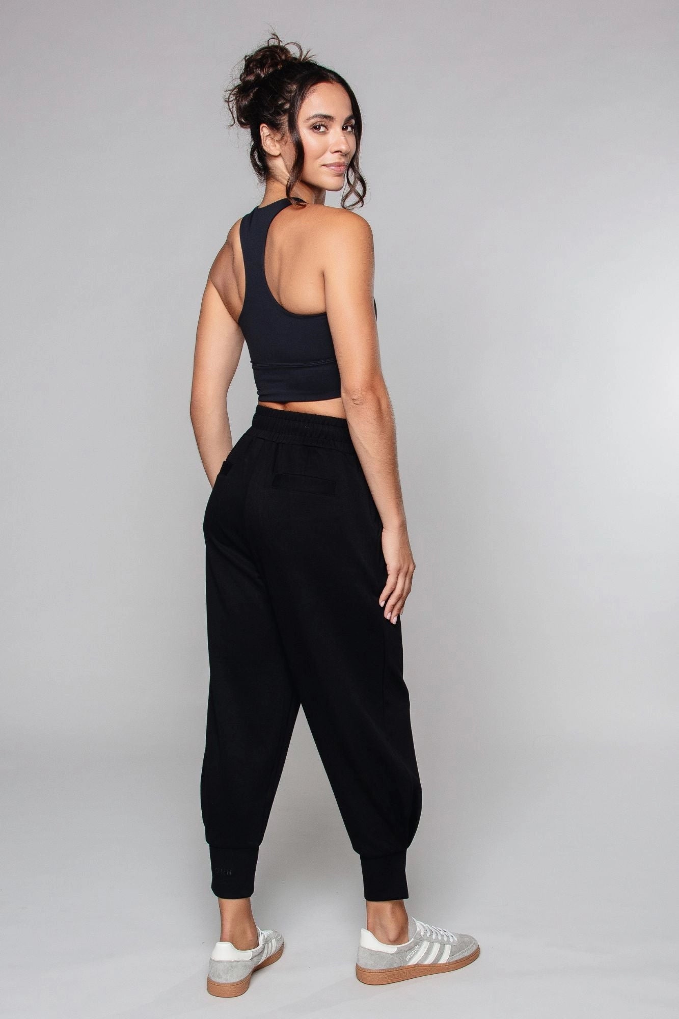 Born Nouli | Supersoft Cuffed Sweatpant | Black - Blossom Boutique Online  