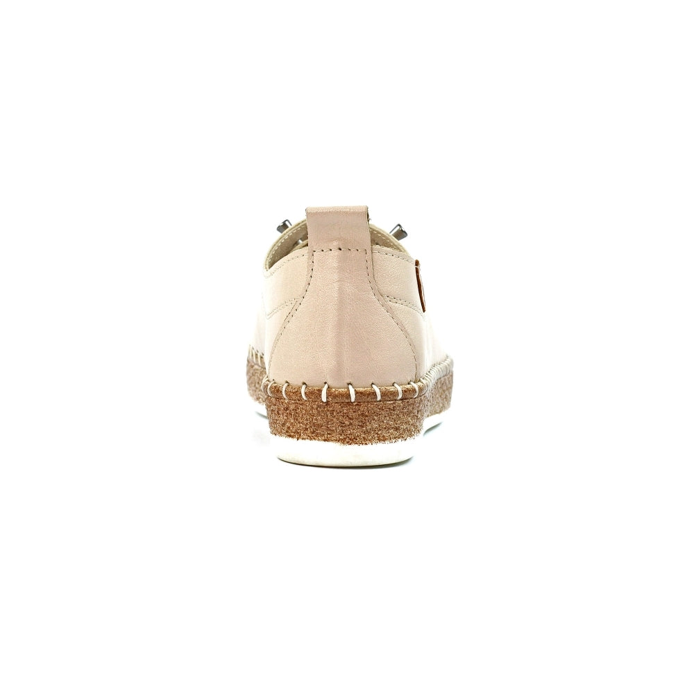 Lunar | Evie Leather Plimsoll | Cream