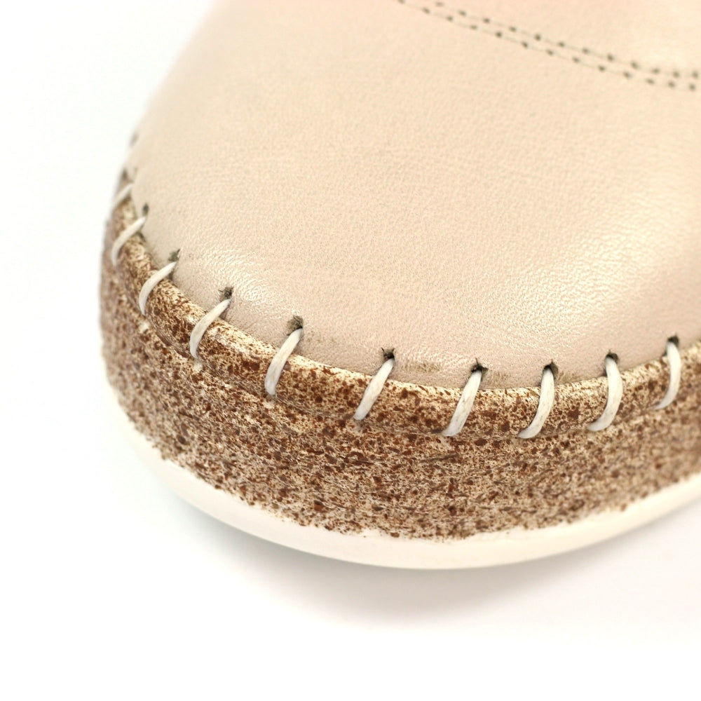 Lunar | Evie Leather Plimsoll | Cream