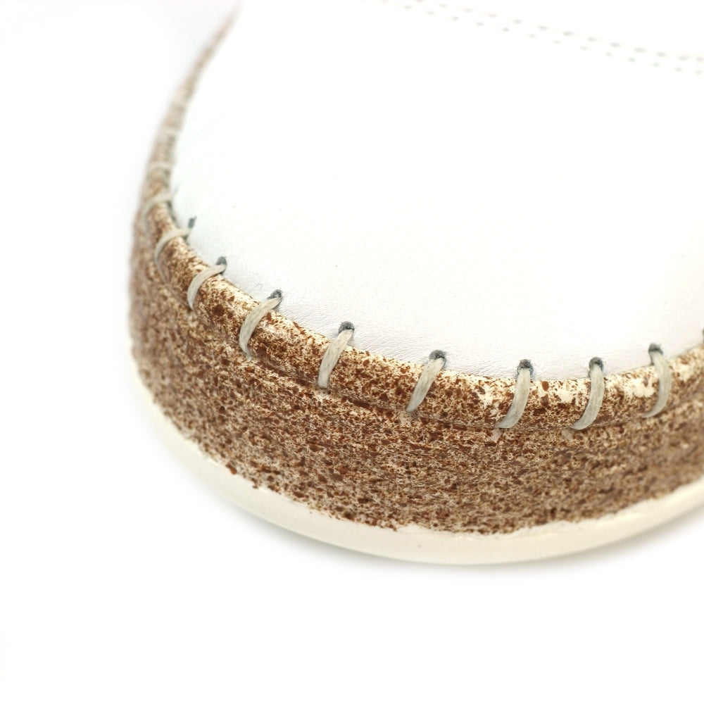 Lunar | Evie Leather Plimsoll | White