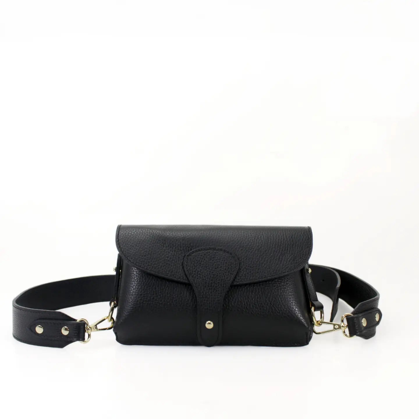 Pre-Order | Leather Crossbody Bag | Black