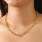 Lisa Angel | T-Bar Oval Link Chain Necklace in Gold