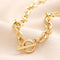 Lisa Angel | T-Bar Oval Link Chain Necklace in Gold