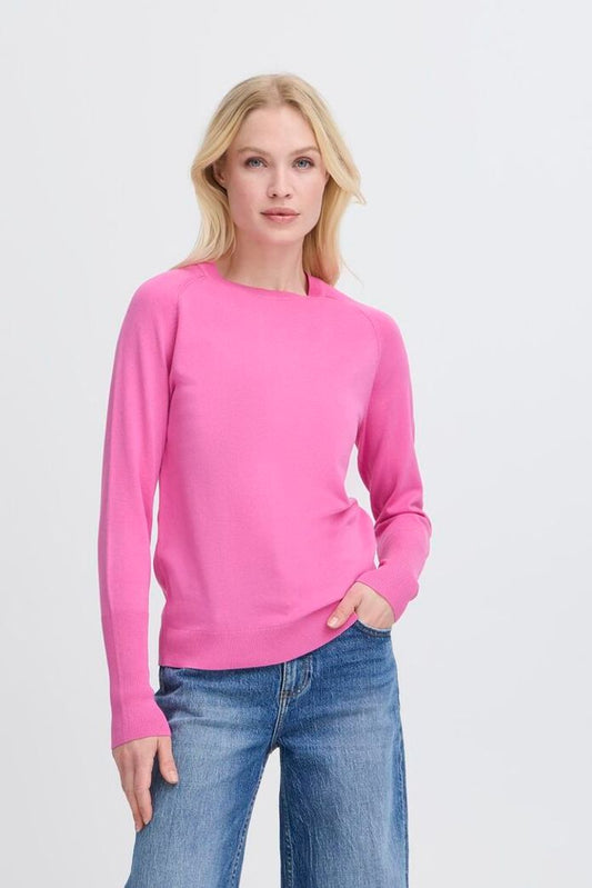 B.young | BYMMORLA Long Cuff Pullover | Phlox Pink - Blossom Boutique Online  