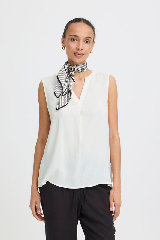 B.young | BYMMJOELLA Sleeveless Blouse | Marshmallow White