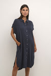 Pre-Order| Culture | CUelina Kaftan Dress Navy Blue