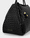 Katie Loxton | Nova Hand Woven Large Shoulder Bag | Black