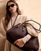 Katie Loxton | Nova Hand Woven Large Shoulder Bag | Chocolate
