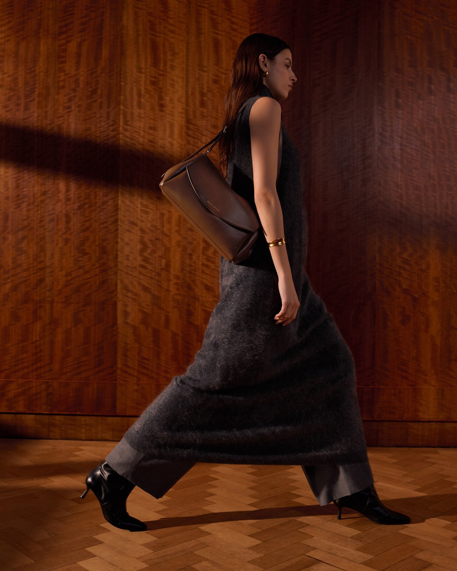 Katie Loxton | Sloane Shoulder Bag | Dark Chocolate - Blossom Boutique Online  