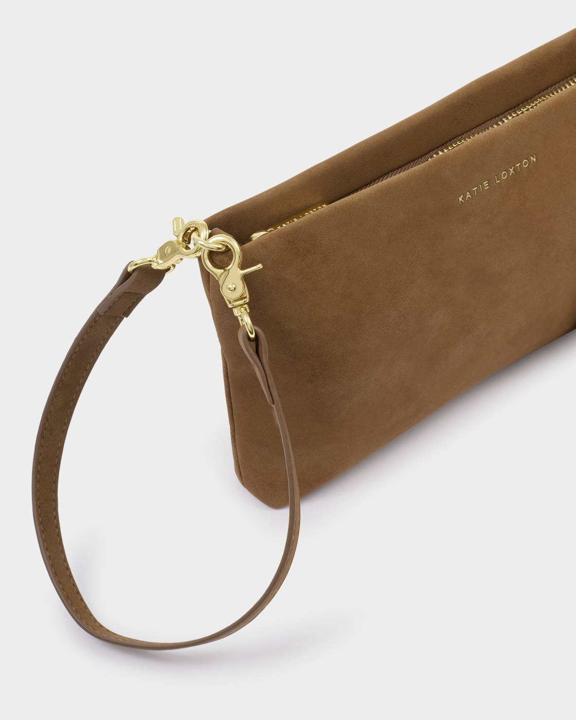 Katie Loxton | Cord Small Suedette Shoulder Bag | Caramel