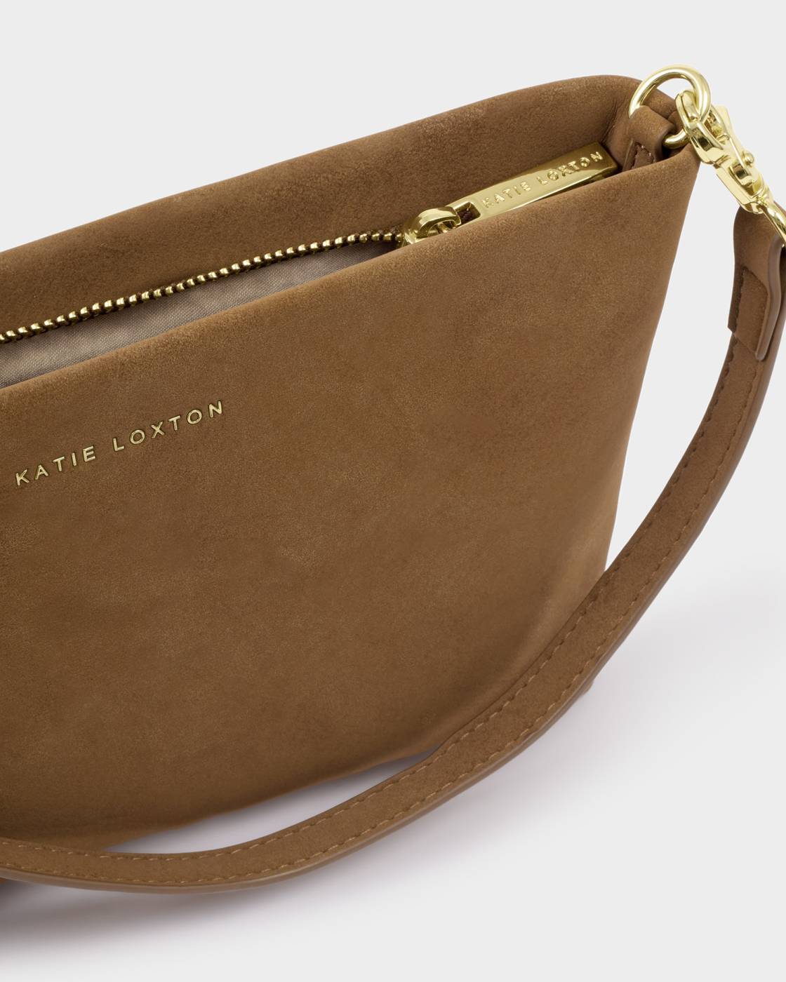 Katie Loxton | Cord Small Suedette Shoulder Bag | Caramel