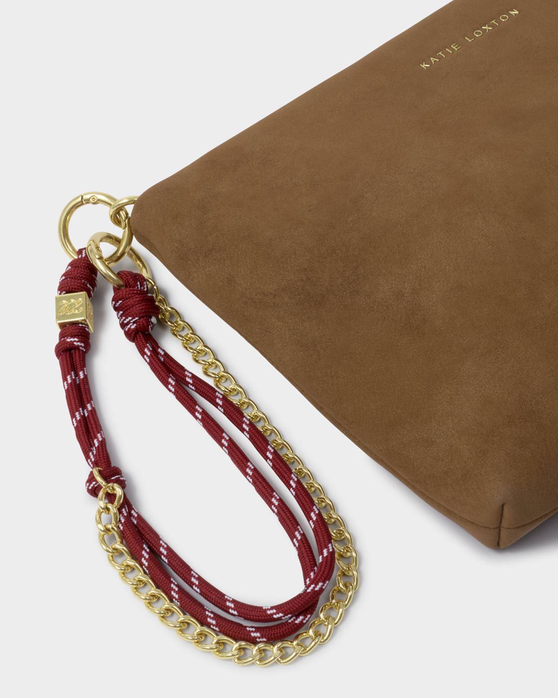 Katie Loxton | Cord Small Suedette Shoulder Bag | Caramel
