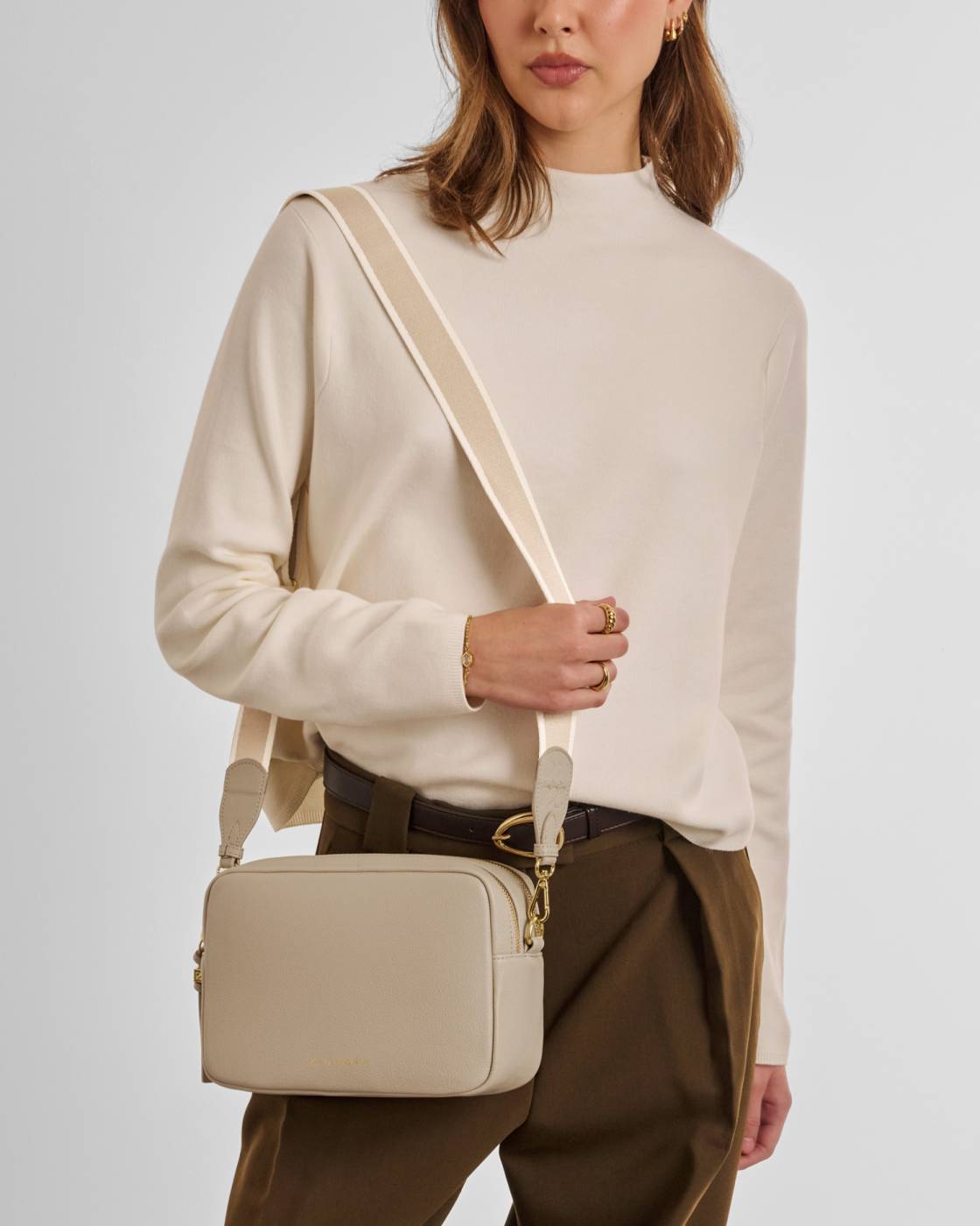 Katie Loxton | Lottie Large Crossbody Bag | Light Taupe