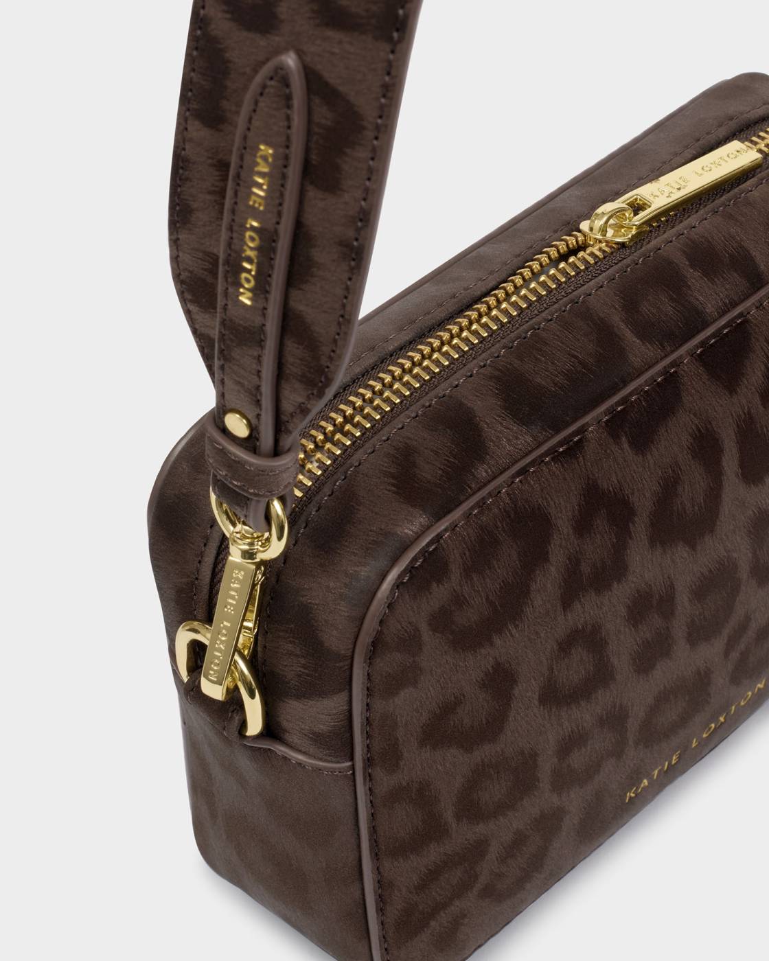 Katie Loxton | Avery Small Crossbody Bag | Chocolate Leopard