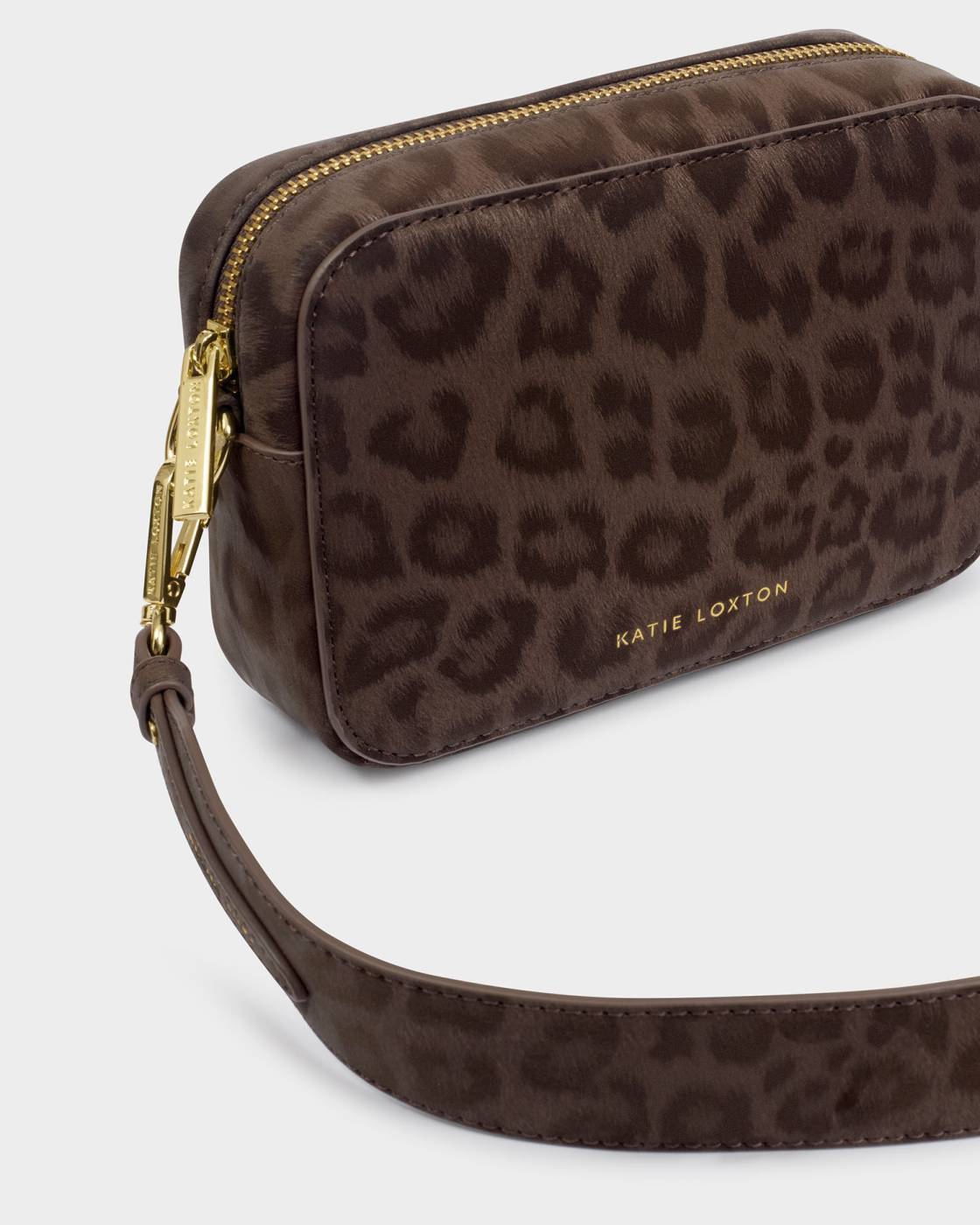 Katie Loxton | Avery Small Crossbody Bag | Chocolate Leopard