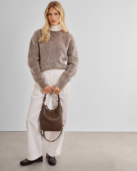 Katie Loxton | Hallie Satchel Bag | Dark Chocolate