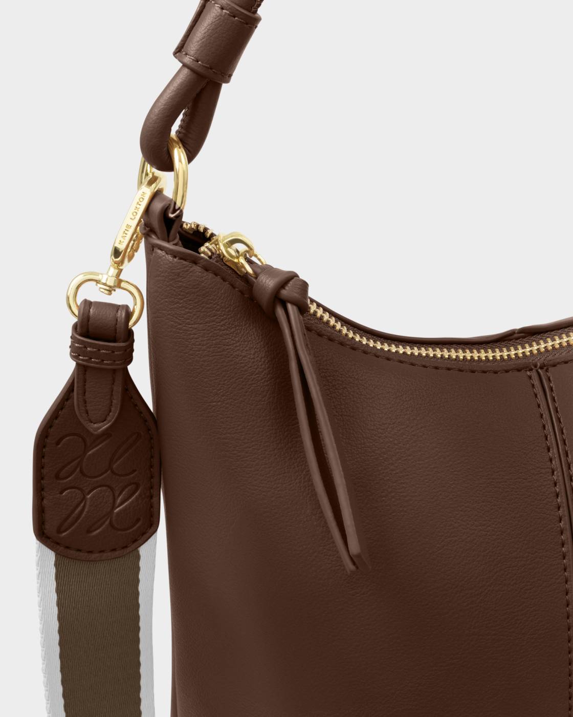 Katie Loxton | Hallie Satchel Bag | Dark Chocolate