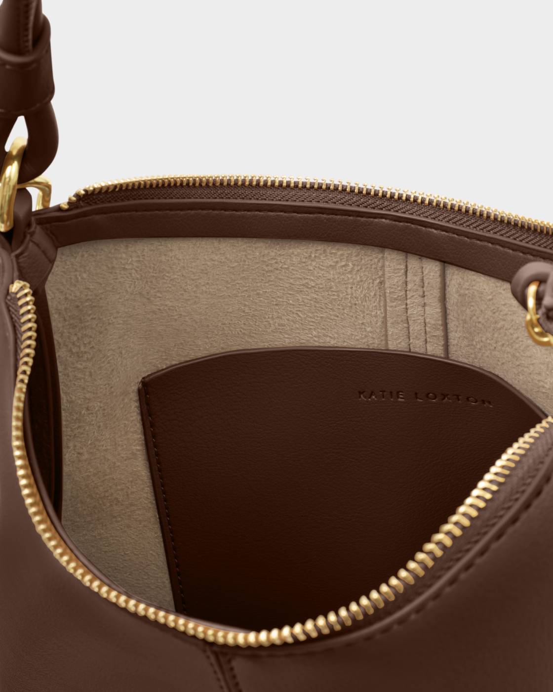 Katie Loxton | Hallie Satchel Bag | Dark Chocolate