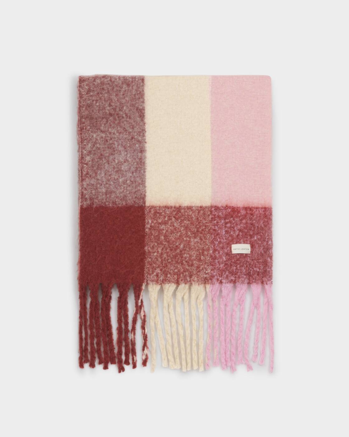 Katie Loxton | Pink, Burgundy & Cream Blanket Scarf