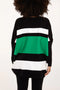 Green Colour Block Jumper