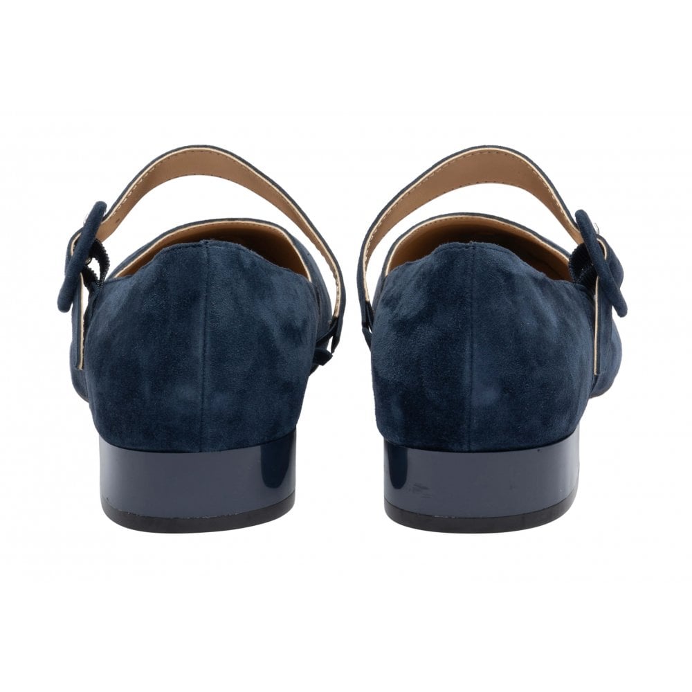 Lotus | Women's Verbena Mary-Jane Suede Shoes | Navy