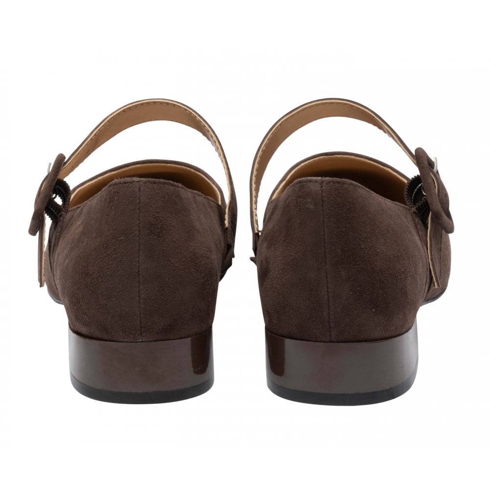 Lotus | Women's Verbena Mary-Jane Suede Shoes | Brown