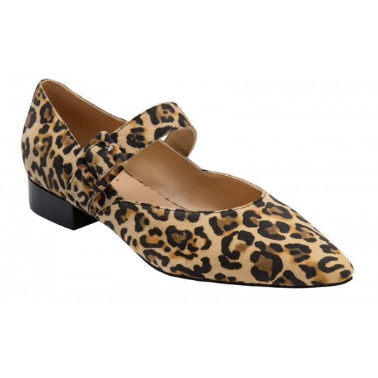 Lotus | Women's Verbena Mary-Jane Suede Shoes | Leopard Print