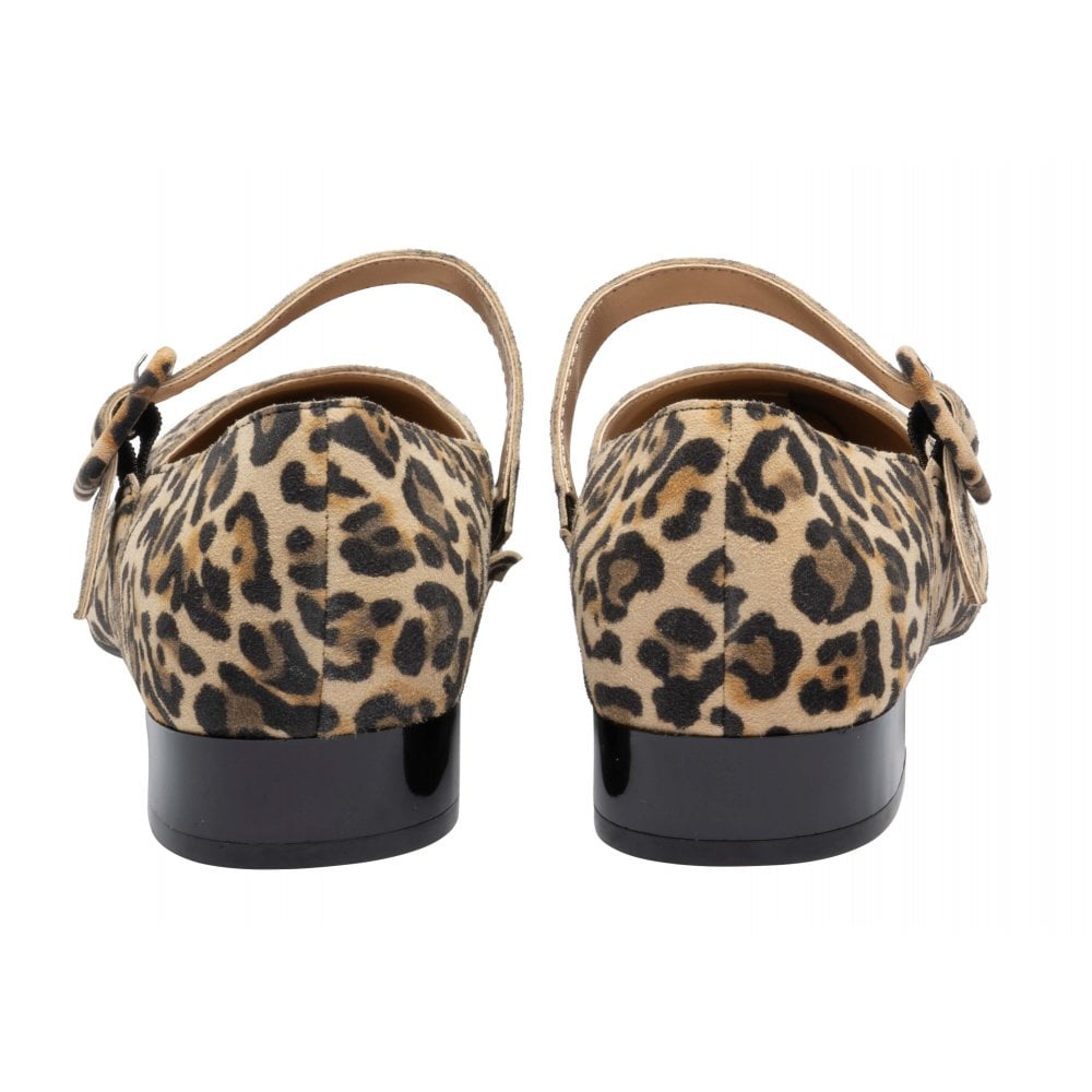 Lotus | Women's Verbena Mary-Jane Suede Shoes | Leopard Print