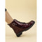 Lunar |  Parlour Patent Ankle Boot | Burgundy