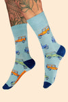 Powder UK | Men's Vintage Land Rover Socks | Ice