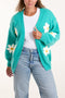 Daisy Cardigan | Aqua