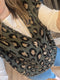 Leopard Sleeveless Cardigan - Khaki