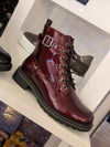 Lunar | Parlour Patent Ankle Boot | Burgundy