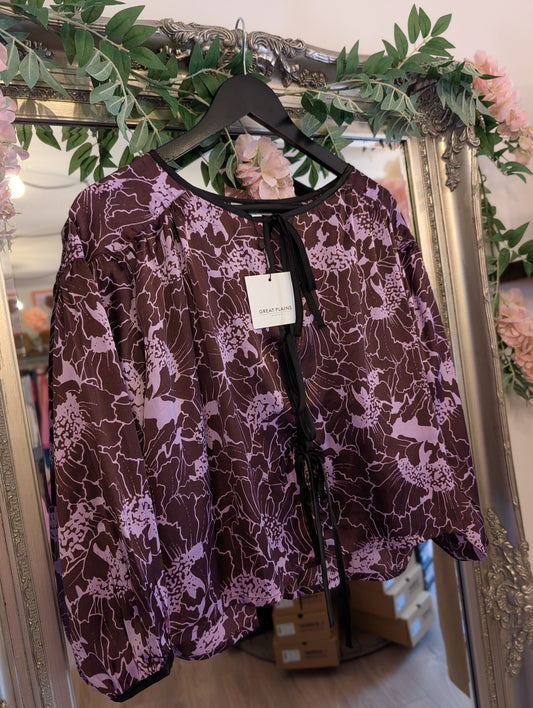 Pre-Loved | Great Plains Kimono Tie Front Top | Small