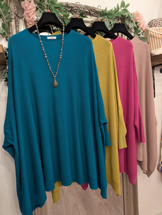 Made In Italy | Plus Size Ribbed Sleeve Knit