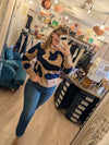 White Stuff | Katie Abstract Jumper | Navy