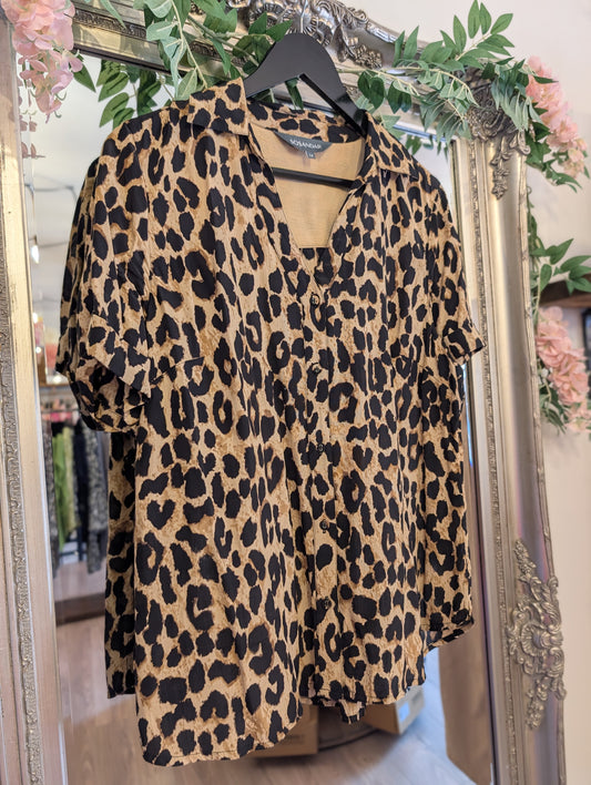 Pre-Loved | So Sander Leopard Blouse | 14