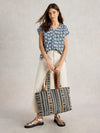 Pre-Order | White Stuff | Carla Jacquard Tote Bag