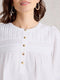 White Stuff | Isla 3/4 Sleeve White Top