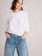 White Stuff | Isla 3/4 Sleeve White Top