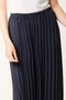 Wide Leg Plisse Trousers | Navy