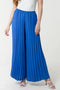 Wide Leg Plisse Trousers | Cobalt Blue