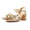 Lunar | Utah Block Heel Sandal | Gold